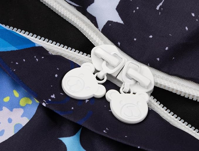 Meeting Story 3pcs Kids Comforter Sets Zipper Bedding Set for Boys,Twin Kid Bedding Set Outer Space Comforter Universe Galaxy Bedding for Kid,All in one Zipper Bedding（Black,Twin）