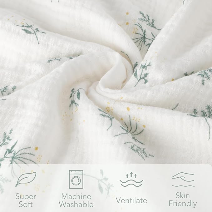 Cotton Muslin Front Fluffy-Backed Baby Swaddle Blankets Double Layer Nursery Plush Dotted Fleece Back Receiving Bed Quilt Blanket for Unisex Newborn Toddler Boys Girls 30 x 41 Inches
