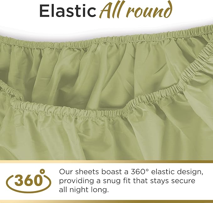 Twin Sheet Set - 1800 Ultra-Soft Microfiber Twin Bed Sheets - Double Brushed - Deep Pockets - Easy Fit – Wrinkle Free - Comfy 3 Piece Set - Bedding Sheets & Pillowcases (Sage Green)