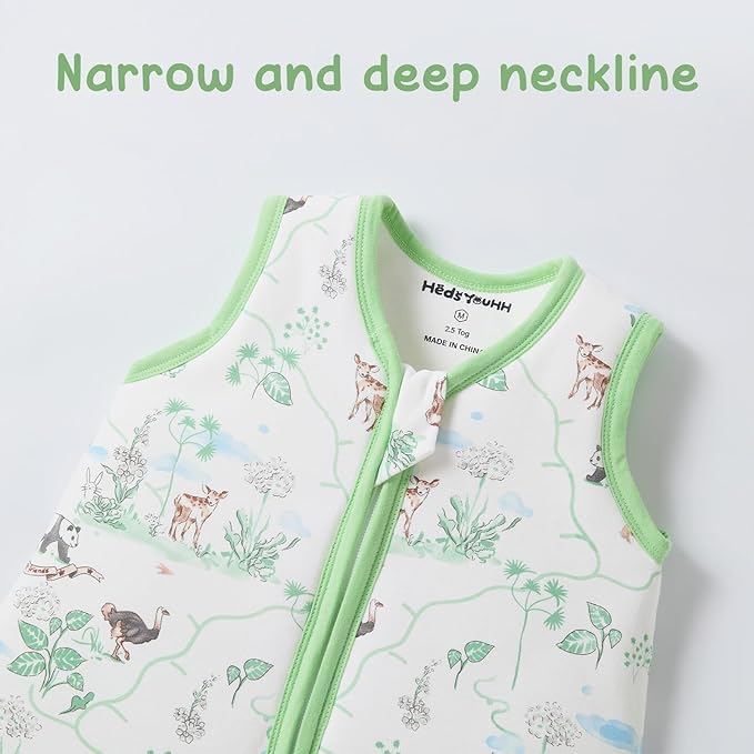 Baby Sleeping Bag 2.5 TOG Cotton Winter Sleep Sack for Newborn babies, Unisex Baby Wearable Blanket with Animal Patterns, Panda, M