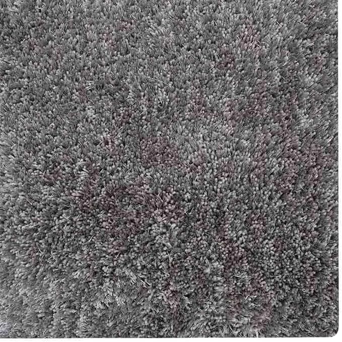 Hand Tufted SHAG Polyester ECO-Friendly Area Rugs - 8'x8', Square, Silver, Solid Plain Design, High Pile Thick Handmade Anti Skid Area Rugs for Living Room, Bed Room K00111