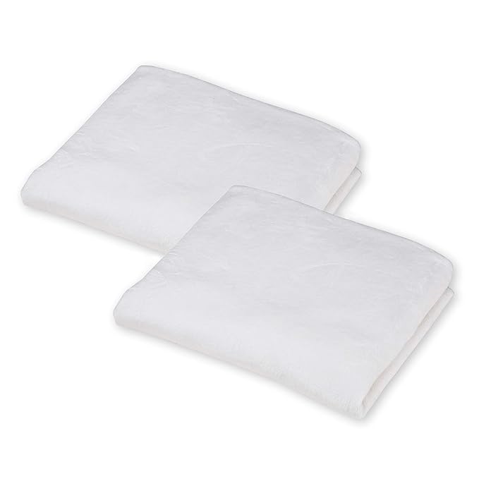 American Baby Company 2 Pack Heavenly Soft Chenille Fitted Crib Sheet 28" x 52", Warm and Cozy Neutral Chenille Sheet, White, for Boys and Girls, Fits Crib and Toddler Bed mattresses