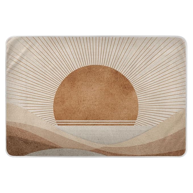 Waterproof Bed Pad Reusable Changing Pad Toddler Mattress Protector Large Pee Pad Baby Diaper Pad Soft Washable Liner Boho Sun