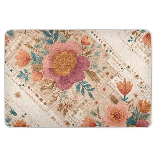 Waterproof Bed Pad Reusable Changing Pad Toddler Mattress Protector Large Pee Pad Baby Diaper Pad Soft Washable Liner Vintage Pink Boho