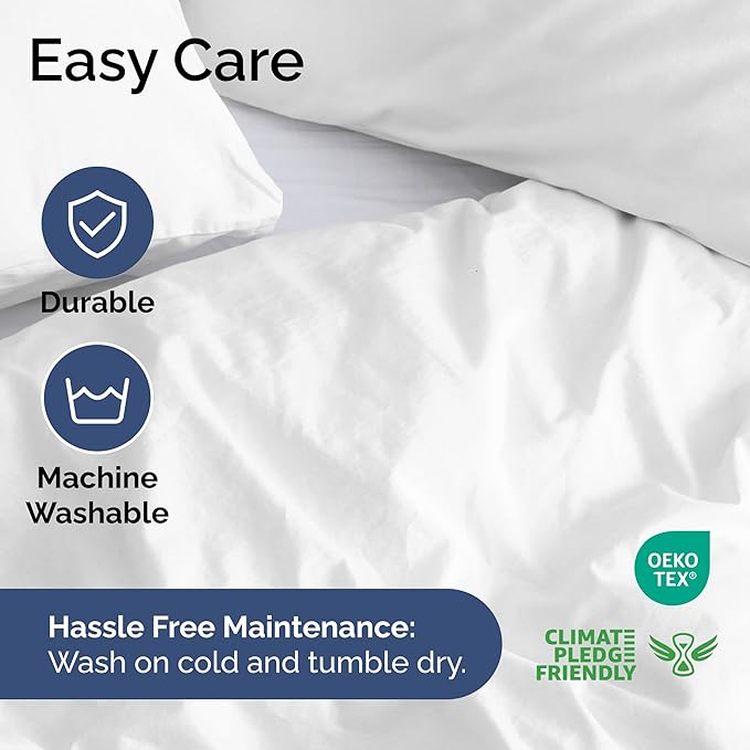 White Duvet Cover Twin/Twin XL Size - Extra Soft Twin/Twin XL Size Duvet Cover - Lightweight & Breathable - Easy Care & Fade Free w/ Zipper Closures & Ties - 68" x 90" Inches - Comforter Not Included