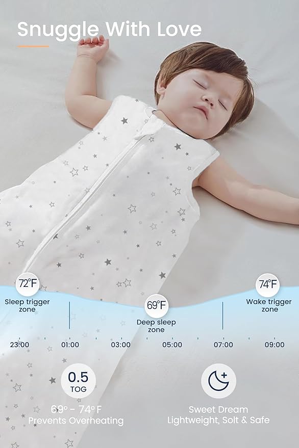 TotAha Toddler Sleep Sack 1.0 TOG for 2T-3T-4T, Wearable Blanket Baby Sleeping Bag with 2-Way Safe Zipper for All Seasons, Warm Soft Sleepsacks for Girl