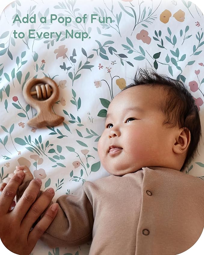 Pack and Play Sheets Fitted 2 Pack, 38x26 Graco Pack n Play Sheets for Playard & Travel Crib Mattress, Ultra Soft Jersey Knit, Breathable Stretchy Deep Pocket, Compatible with Mini Cribs