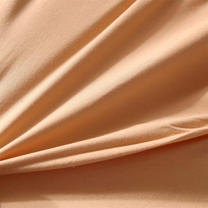 Feelyou Pinch Pleated Bedding Set Pintuck Comforter Cover Twin Size with Zipper Closure Luxurious Pintuck Tufted Duvet Cover Solid Champagne Microfiber Bedspread Cover with 1 Pillow Shams Soft