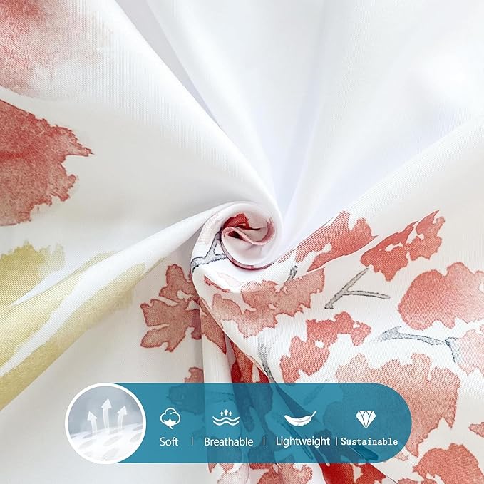 Style Quarters 3pcs Queen Size Microfibre Duvet Cover Set Summer Floral Duvet Cover Queen Include 1 Duvet Cover 90"x90" and 2 Pillowcases 20"x26"（Toile Garden）