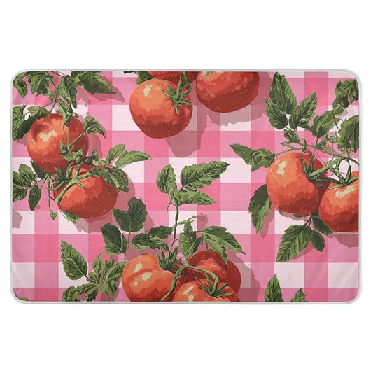 Waterproof Bed Pad Reusable Changing Pad Toddler Mattress Protector Large Pee Pad Baby Diaper Pad Soft Washable Liner Pink Cute Checkered Tomato