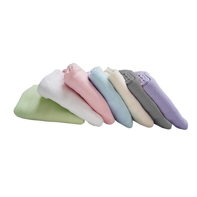 American Baby Company 100% Cotton Thermal Waffle Swaddle Blanket (30" x 40"), Soft, Breathable & Stretchy, Lavender, for Boys and Girls, Perfect for Swaddling, Travel and Gifting