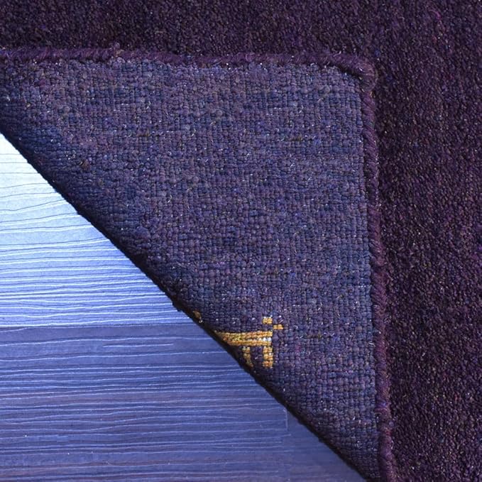 Hand Knotted Loom Wool ECO-Friendly Area Rugs - 2'6"x8', Runner, Gold Color, Solid Plain Design, High Pile Thick Handmade Anti Skid Area Rugs for Living Room, Bed Room (L00111)