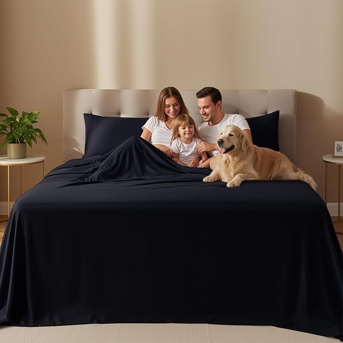 Utopia Bedding Twin XL Sheets - 3 Piece Bedding - Brushed Microfiber - Shrinkage and Fade Resistant - Easy Care (Twin Extra Long Black)