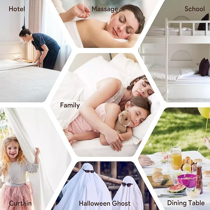 Maple&Stone Full Flat Sheet 6 Pack,Premium Soft & Breathable,Brushed Microfiber Fabric,Anti-Shrinkage & Non-Fading,Bulk Flat Sheets Only Full Size (White)