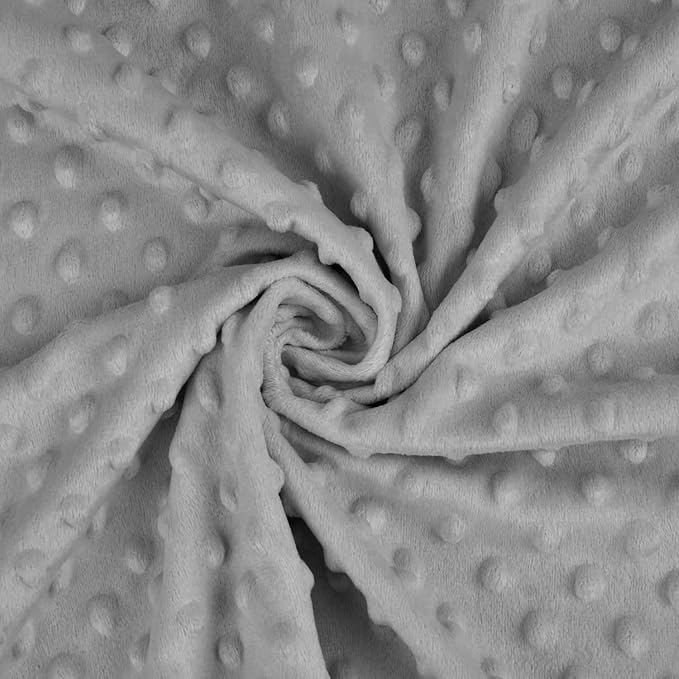 American Baby Company Heavenly Soft Chenille Receiving Blanket (30" x 40"), 2-Layer Design with Minky Dot & Silky Satin, Gray, for Boys and Girls