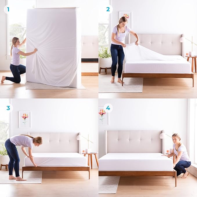 Linenspa Zippered Mattress Encasement – Twin Size Waterproof Mattress Protector – Quiet Cover & Complete Protection-– Dorm Room Essentials,White,(Pack of 8)