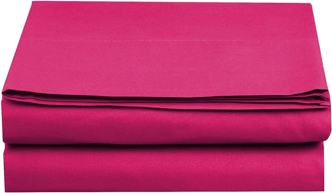 Luxury Flat Sheet on Amazon Elegant Comfort Wrinkle-Free 1500 Premier Hotel Quality 1-Piece Flat Sheet, California King Size, Pink