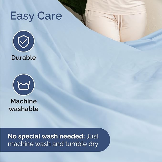 Cal King 6 Piece Sheet Set - Comfy Breathable & Cooling - Ultra Soft Hotel Luxury Bedding Set w/ 8-16 Inch Deep Pockets - 1 Flat & 1 Fitted Sheet & 4 Pillowcases - Wrinkle Free & Easy Care - Baby Blue