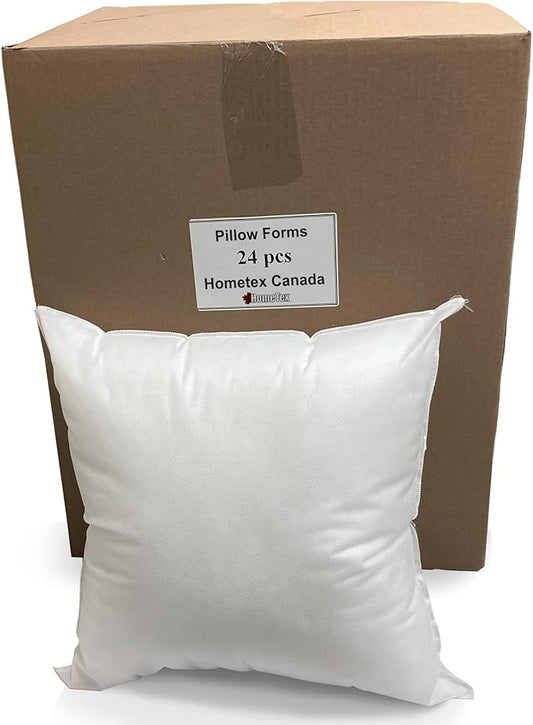 Hometex Throw Pillow Insert 12" x 20" Polyester Filled Standard Cover (24 Pack Wholesale)