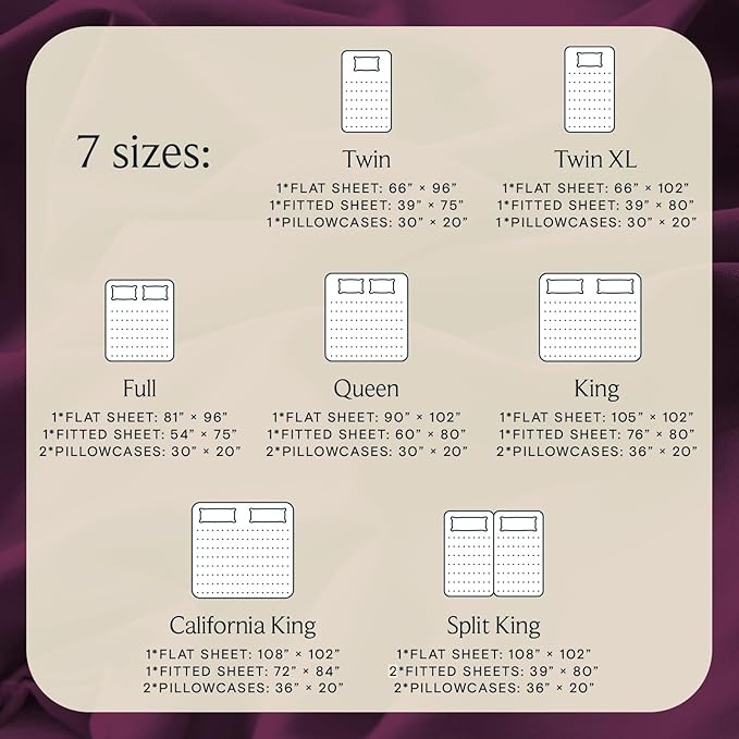 LuxClub 4 PC Queen Sheet Set, Deep Pockets Wrinkle Free Cooling Bed Sheets Hotel Bedding for Women, Men, Includes 1 Fitted Sheet, 1 Flat Sheet and 2 Pillowcases-Soft Eggplant