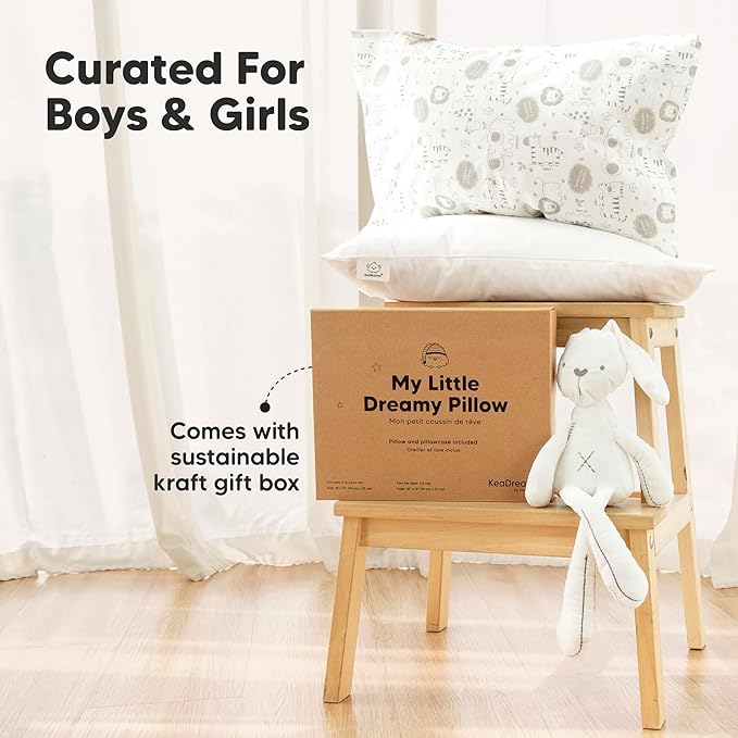 Toddler Pillow with Pillowcase - 13x18 My Little Dreamy Kids Travel Bed Pillows for Sleeping, Organic Cotton Small Pillowcase, Soft & Breathable, Machine Washable, Toddlers 2-5 years old (Pawtrol)