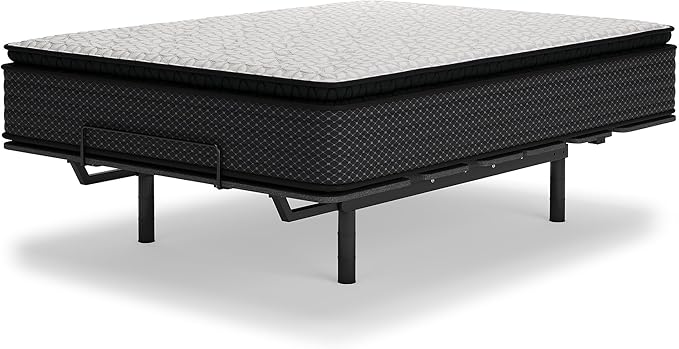 Signature Design by Ashley Limited Edition Pillow Top 13 " Pillow Top Hybrid Mattress with Gel Memory Foam and Edge Support for Cool Sleep and Pressure Relief, California King, Fiberglass Free