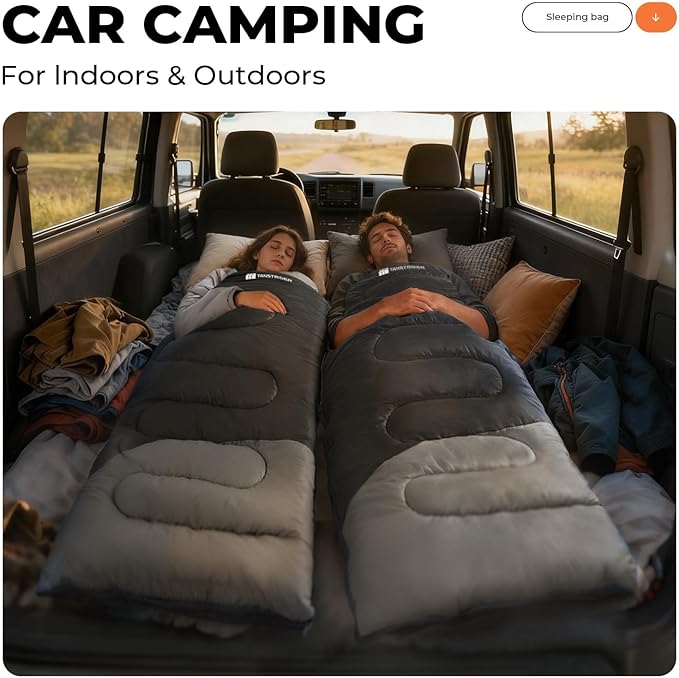 Sleeping Bags for Adults Warm Weather,Backpacking Compact Lightweight Camping Sleeping Bag with Compression Sack for Kids,Camping Essentials Gear for Hiking,Travel,Climb,Outdoor, Indoor