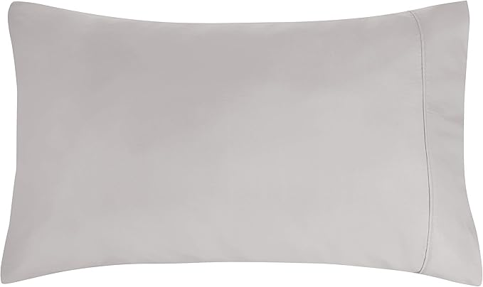 Amazon Basics Lightweight Super Soft Comfortable Breathable Wrinkle Resistant Microfiber 4 Piece Bed Sheet Set with 14-Inch Deep Pockets, Queen, Light Gray, Solid