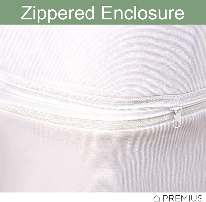 Waterproof Mattress Cover Protector Encasement for (Twin) Bed by PREMIUS, Zippered, Extra Deep 16 Inches Pocket Protector, Breathable & Noiseless, Microfiber Fabric, Machine Washable, Stretch Pockets