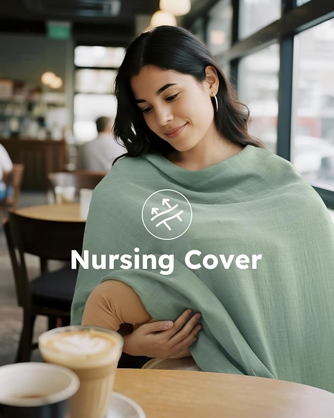Yoofoss Muslin Swaddle Blankets, Organic Baby Blankets, 47 x 47 Inches Receiving Blanket for Baby Boys and Girls, Baby Essentials for Newborns Soft Breathable (Pack of 2)