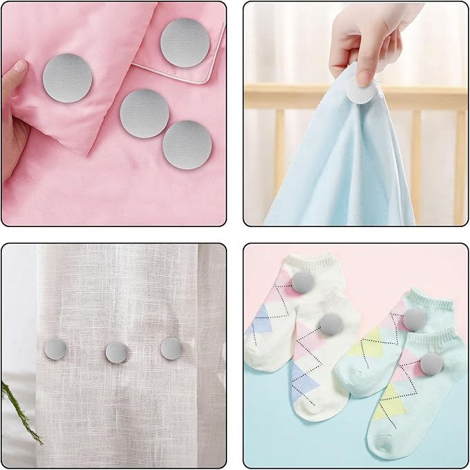 Potanro Duvet Clips 12 Pcs Duvet Pins Set Comforter Quilt Clips Duvet Clips for Comforter Grey Duvet Fasteners for Comforter Inside(Grey)