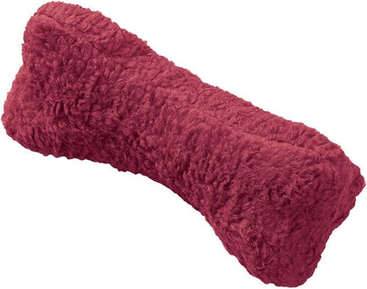 OakRidge Miles Kimball Sherpa Neck Cradle Pillow, 15” L x 7” W – 100% Polyester Fabric Neck Pillow with Contoured Butterfly Shape, Comfortable Travel Pillow with Extra Head and Shoulder Support Red