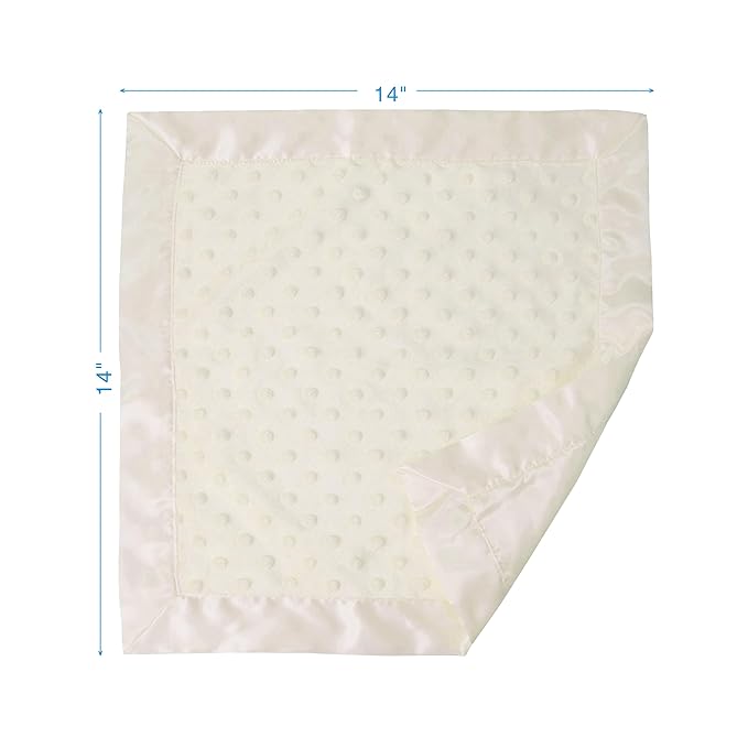 American Baby Company Heavenly Soft Chenille Blanket Set, Receiving Blanket (30" x 40") & Security Blanket (14" x 14"), Warm and Cozy, Cream, for Boys and Girls