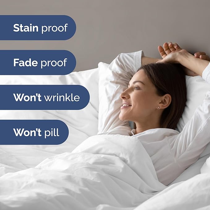 White Duvet Cover King Size - Extra Soft King Size Duvet Cover - Lightweight, Comfy, Cozy & Breathable - Easy Care & Fade Free with Zipper Closures & Ties - 104" x 90" Inches - Comforter Not Included