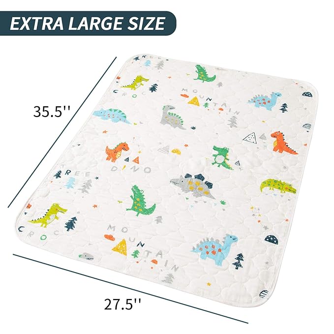 Baby Portable Diaper Changing Pad,Waterproof Changing Mat,Soft Comfortable,Foldable Travel Pad,Toddler Essentials Must Haves,Newborn Shower Gifts(2 Pcs-27"x35")