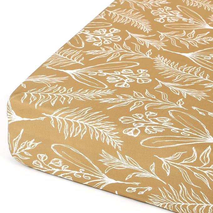 Stretchy Ultra Soft Jersey Knit Fitted Crib Sheets Set 2 Pack, Fits All Standard Crib Mattress Pads Safe and Snug, Stylish Woodland Deer Crib Sheet