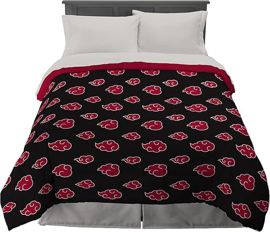 Naruto Anime Akatsuki Pattern Bedding Soft Microfiber Comforter, Queen, (Official Naruto Product) by Franco