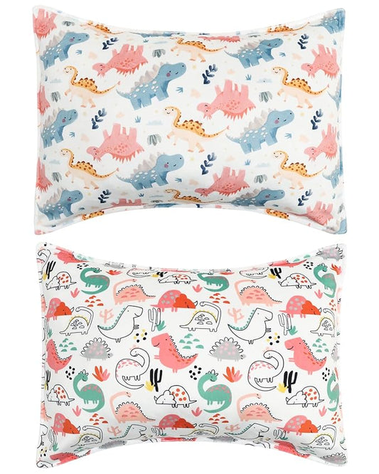 ALVABABY Toddler Pillowcase Kids Pillow Cover Polyester Bean Velvet Soft Warm 2 Pack Fit 13"x 18" or 12"x16" Envelope for Girl Boy Sleepy Travel 2TPMT01A