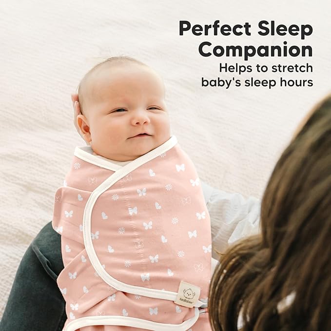 Baby Swaddle Sleep Sacks with Zipper - 3-Pack Swaddles for Newborns 0-3 Months, Infant, Baby Girls, Boys, Soft & Durable Newborn Sleep Sack, Easy Diaper Change Swaddling Blanket (Butterflies, OS)