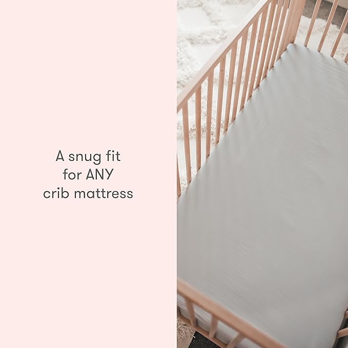 Newton Baby Fitted Crib Sheet (2-Pack) - Ultra Breathable and Soft, Organic Cotton, Fits All Standard Cribs, Sky Blue
