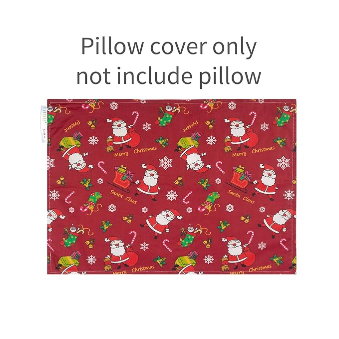 ALVABABY Toddler Pillowcases 2 Pack Organic Cotton Kids Pillow Cover Fit 13"x 18" or 12"x16" Envelope for Girl Boy Sleepy Travel(Pillowcase Only)