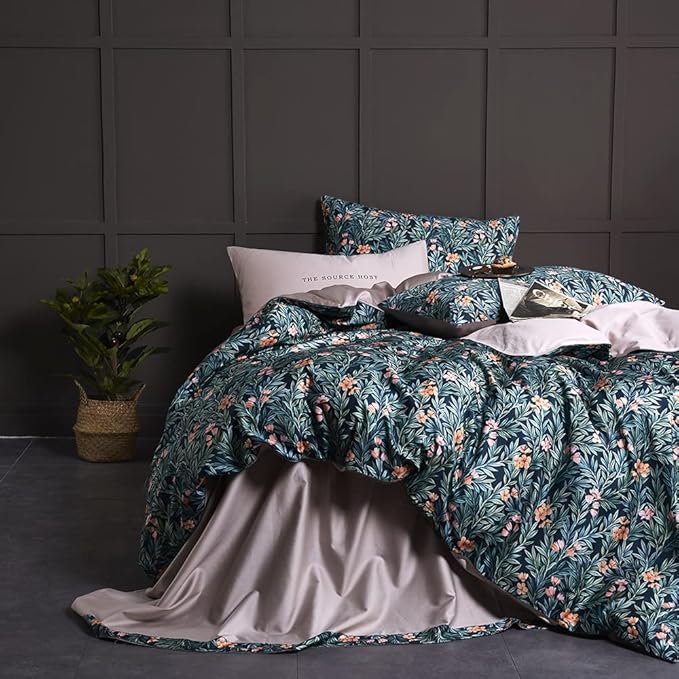 Cupocupa Duvet Cover Set;Duvet Cover Twin Bedding Set Fluffy Boho Duvet Cover Set Paisley Floral Bedding Collection Duvet Cover with Pillowcases