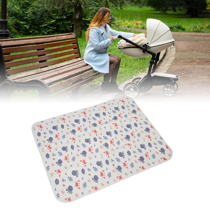 Respicefinem Baby Waterproofs Bed Pad Washable Mattress Pad Mat Baby Wateproofs Bed Mat Protector for Kids Toddler Reusable Underpads Bed Wetting Incontinence Cover (Submarine Model)