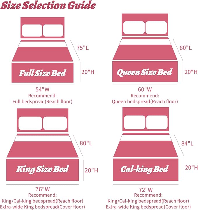 HZ & HY Oversized King Bedspread, Ultrasonic Coverlet Bedding Set, Lightweight Thin Comforter, Reversible, 5 Piece, 100% Microfiber, Wine Red