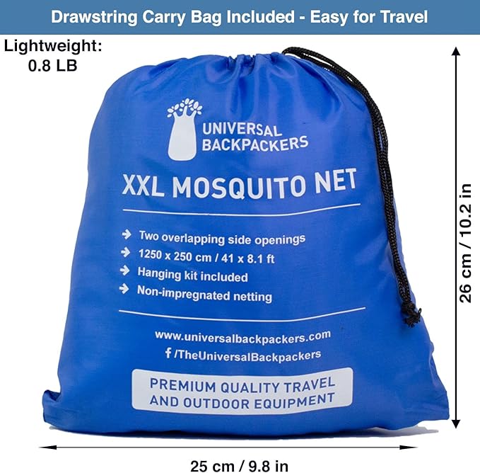 Mosquito Net for Single to King-Sized Beds – 2 Openings or Fully-Enclosed Bed Canopy – Conical Design for Decoration or Travel – Free Bag & Hanging Kit for Easy Setup