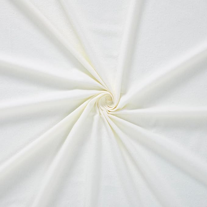 Superior Flannel Cotton Bed Sheet Set, Set Includes: One Flat Sheet, One Fitted Sheet and One Pillowcase, Breathable, Modern Solid Classic, Twin XL, Ivory