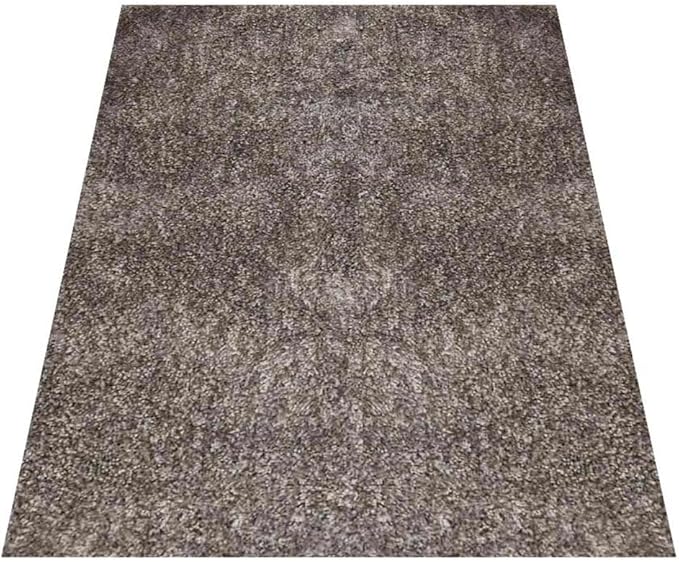 Hand Tufted SHAG Polyester ECO-Friendly Area Rugs - 10'x13', Rectangle, Silver White, Solid Plain Design, High Pile Thick Handmade Anti Skid Rugs for Living Room K00111