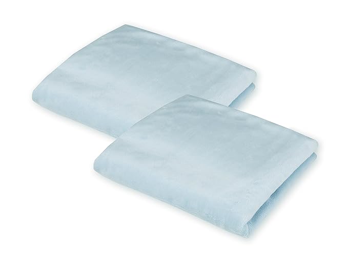 American Baby Company 2 Pack Heavenly Soft Chenille Fitted Crib Sheet 28" x 52", Warm and Cozy Neutral Chenille Sheet, Blue, for Boys and Girls, Fits Crib and Toddler Bed mattresses
