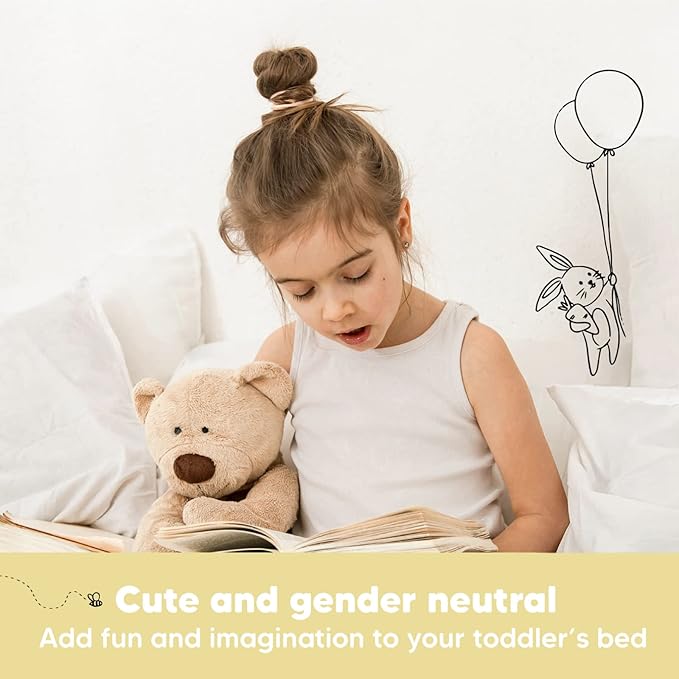 Toddler Pillow with Pillowcase - 13x18 My Little Dreamy Kids Travel Bed Pillows for Sleeping, Organic Cotton Small Pillowcase, Soft & Breathable, Machine Washable, Toddlers 2-5 Years Old (Soft White)