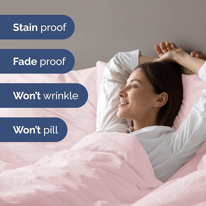 Duvet Cover Twin/Twin XL Size - Extra Soft Twin/Twin XL Size Duvet Cover - Lightweight, Breathable & Fade Free w/ Zipper Closures & Ties - 68" x 90" Inches - (Lavender Pink) Comforter Not Included